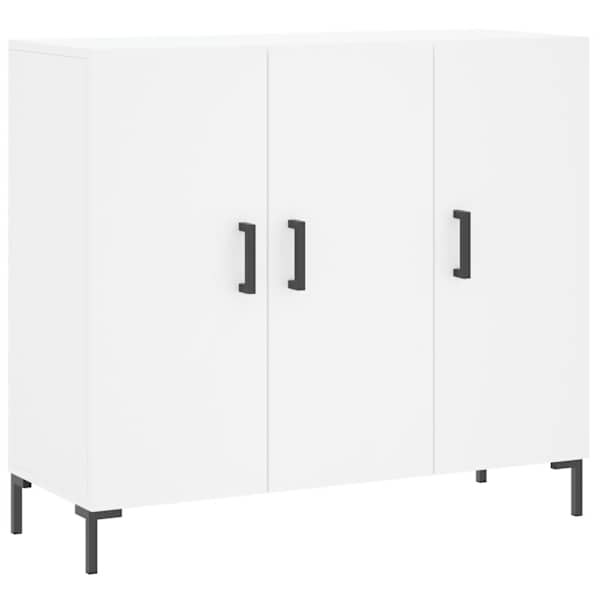 vidaXL puhvetkapp, valge, 90 x 34 x 80 cm, tehispuit