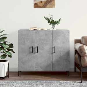 Příborník betonově šedý 90 x 34 x 80 cm kompozitní dřevo - obrázek 1