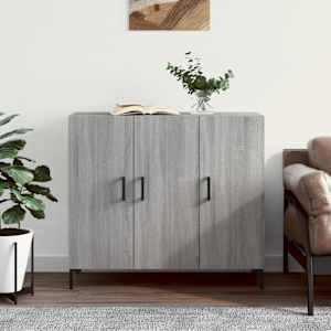 Komoda siva sonoma 90x34x80 cm konstruiran les