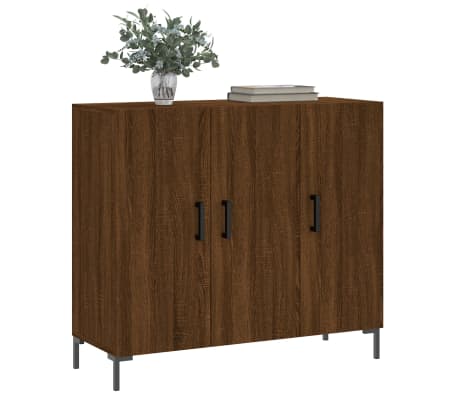 vidaXL kumode, ozolkoka krāsa, 90x34x80 cm, inženierijas koks