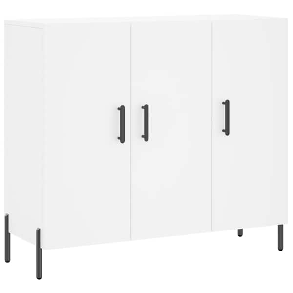 vidaXL puhvetkapp, valge, 90 x 34 x 80 cm, tehispuit