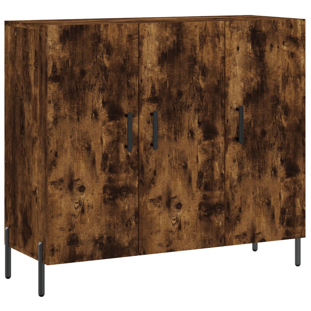 vidaXL Dressoir 90x34x80 cm bewerkt hout gerookt eikenkleurig