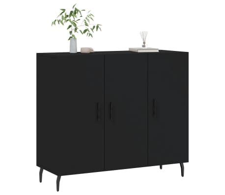 vidaXL Sideboard Black 90x34x80 cm Engineered Wood