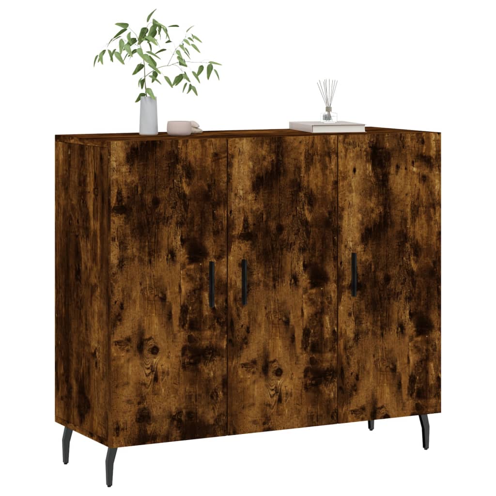 Thumbnail - vidaXL Sideboard Räuchereiche 90x34x80 cm Holzwerkstoff