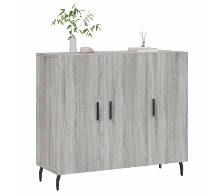 vidaXL Sideboard Grau Sonoma 90x34x80 cm Holzwerkstoff