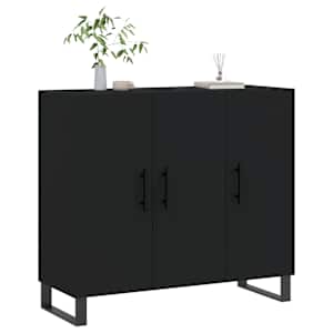 vidaXL Sideboard Black 90x34x80 cm Engineered Wood