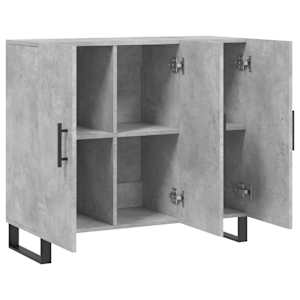 Příborník betonově šedý 90 x 34 x 80 cm kompozitní dřevo - obrázek 5
