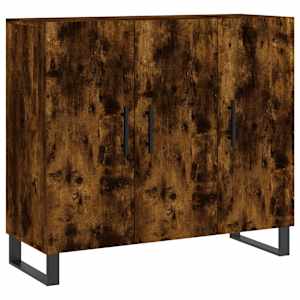 Příborník kouřový dub 90 x 34 x 80 cm kompozitní dřevo - obrázek 2