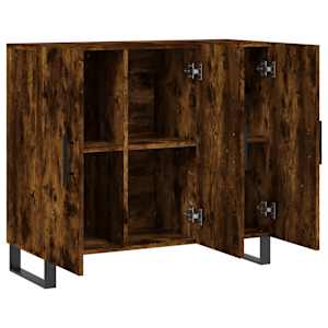 Příborník kouřový dub 90 x 34 x 80 cm kompozitní dřevo - obrázek 5