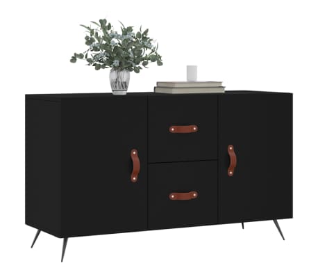 vidaXL Sideboard Schwarz 100x36x60 cm Holzwerkstoff