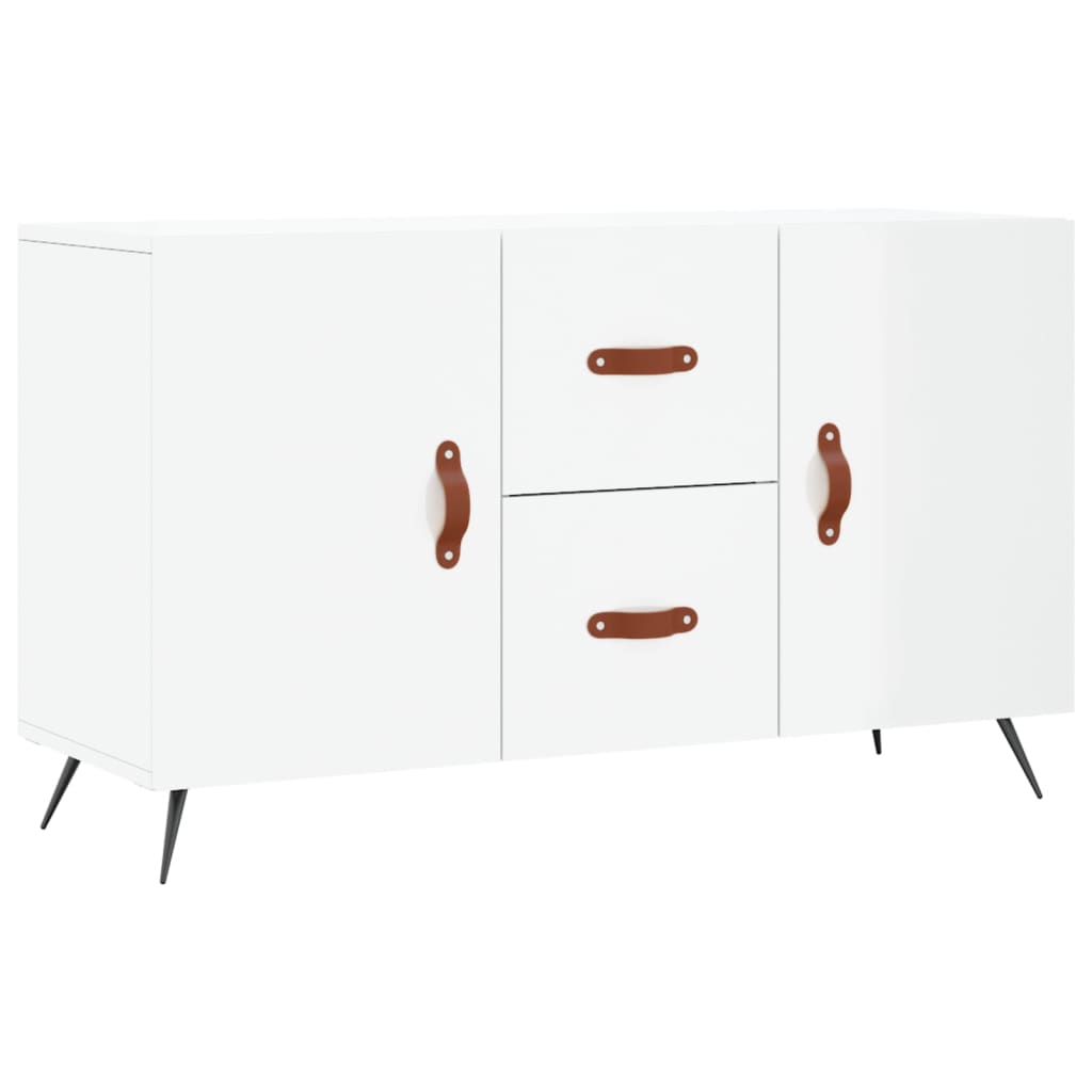 vidaXL Příborník bílý s vysokým leskem 100x36x60 cm kompozitní dřevo