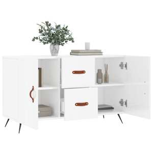 Příborník bílý s vysokým leskem 100x36x60 cm kompozitní dřevo - obrázek 4