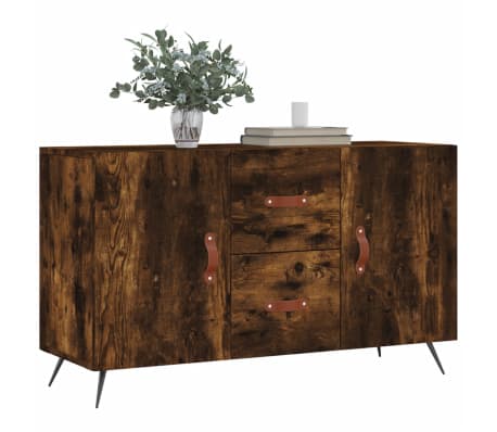 vidaXL Sideboard Smoked Oak 100x36x60 cm Engineered Wood