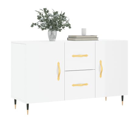 vidaXL Sideboard High Gloss White 100x36x60 cm Engineered Wood