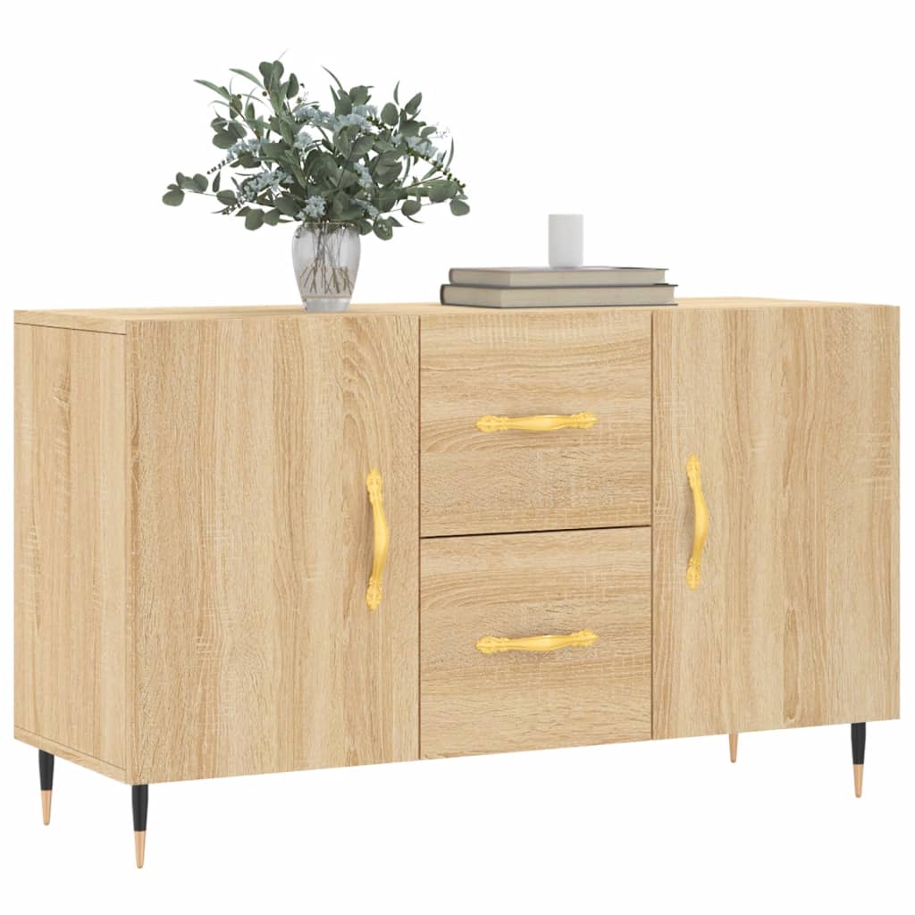 vidaXL Dressoir 100x36x60 cm bewerkt hout sonoma eikenkleurig afbeelding