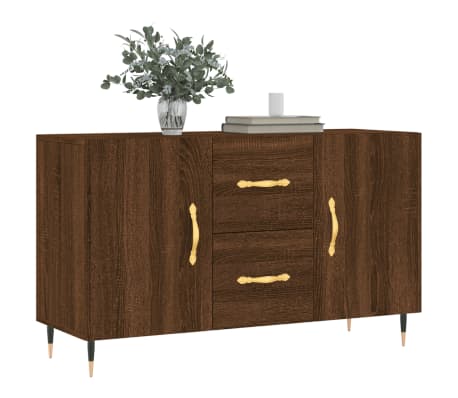 vidaXL Сайдборд, кафяв дъб, 100x36x60 см, инженерно дърво