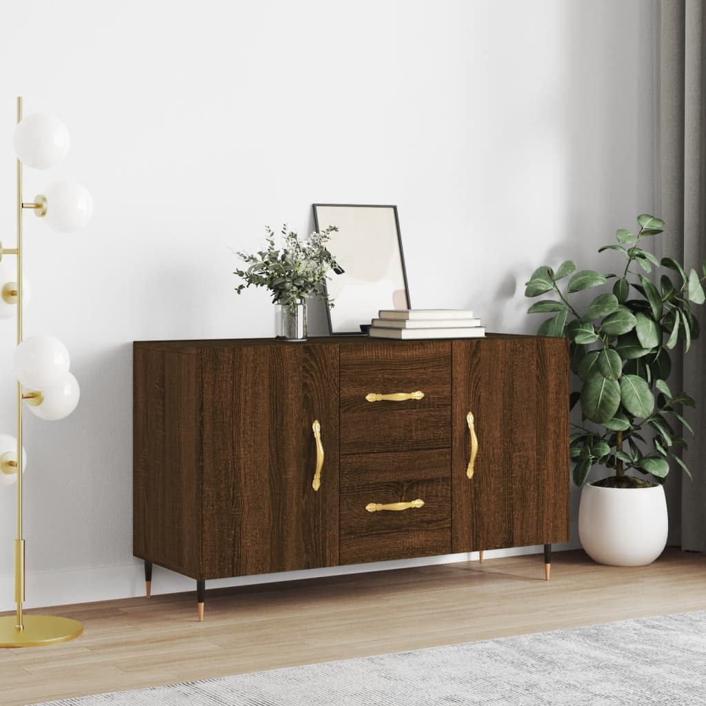 Sideboard Braun Eichen-Optik 100x36x60 cm Holzwerkstoff