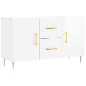 Příborník bílý s vysokým leskem 100x36x60 cm kompozitní dřevo - obrázek 2