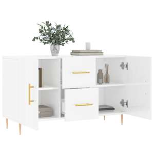 Příborník bílý s vysokým leskem 100x36x60 cm kompozitní dřevo - obrázek 4