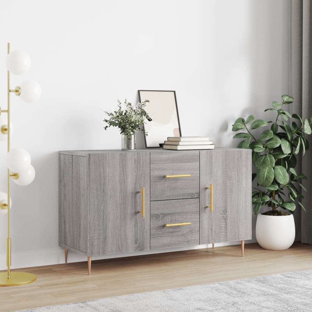 vidaXL Sideboard Grau Sonoma 100x36x60 cm Holzwerkstoff