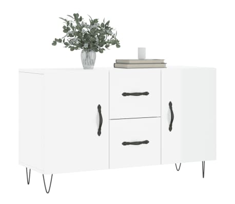 vidaXL Sideboard Hochglanz-Wei&szlig; 100x36x60 cm Holzwerkstoff