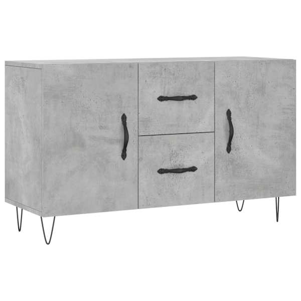 vidaXL puhvetkapp, betoonhall, 100 x 36 x 60 cm, tehispuit