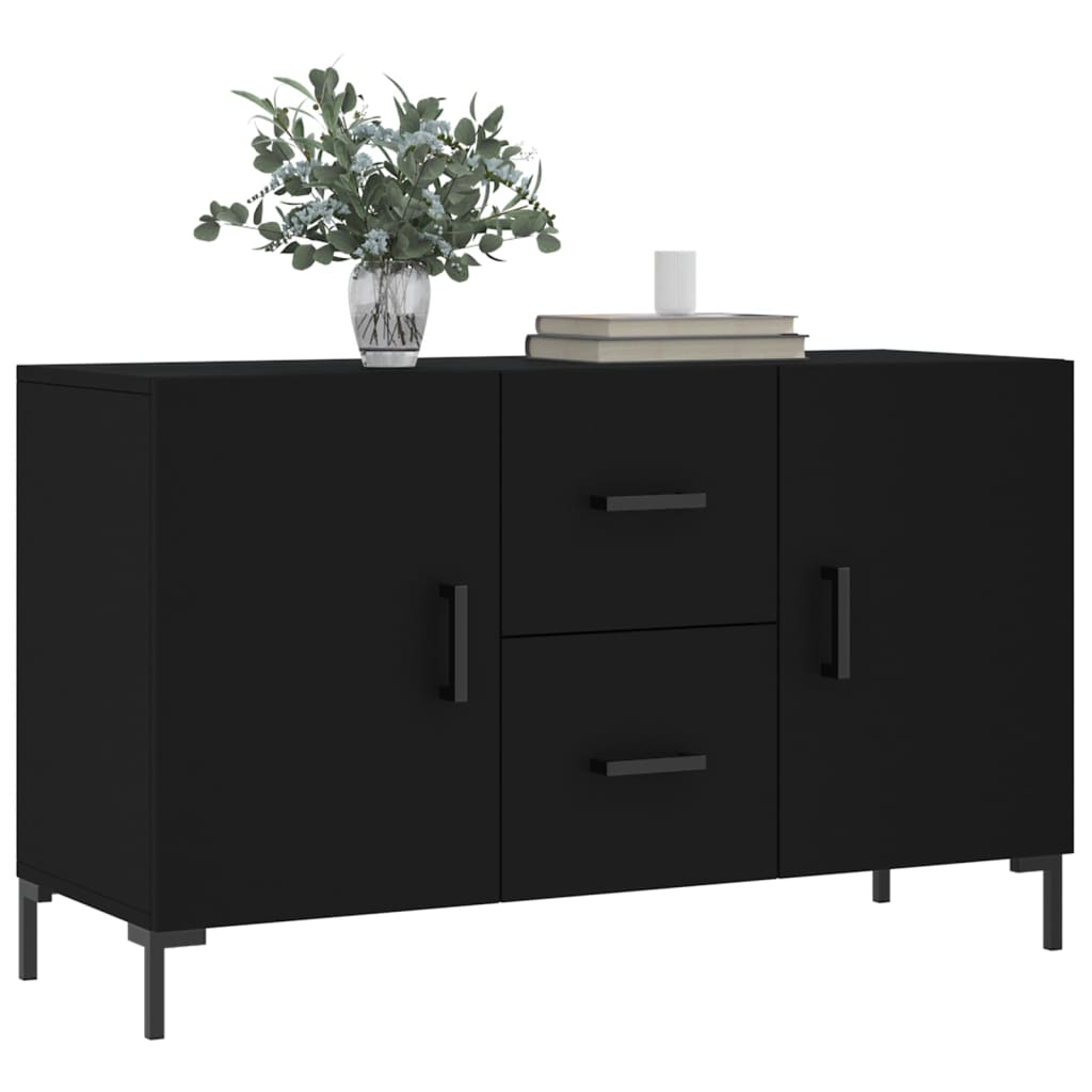 vidaXL Buffet noir 100x36x60 cm bois d'ingénierie