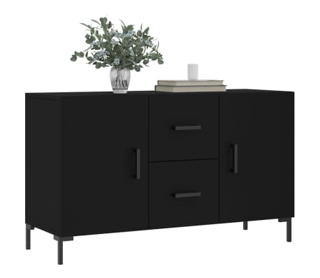 vidaXL Sideboard Schwarz 100x36x60 cm Holzwerkstoff