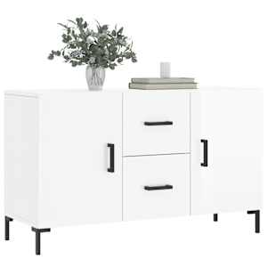 vidaXL Sideboard High Gloss White 100x36x60 cm Engineered Wood
