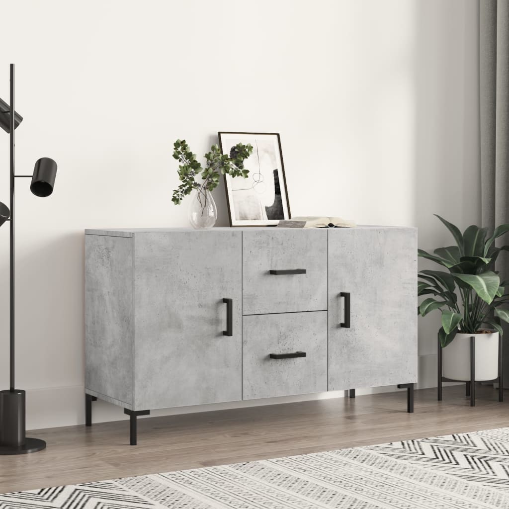 Sideboard Betongrau 100x36x60 cm Holzwerkstoff