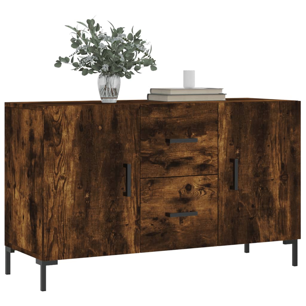 vidaXL Dressoir 100x36x60 cm bewerkt hout gerookt eikenkleurig