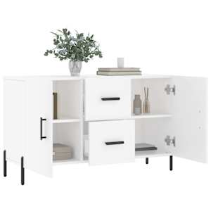 Příborník bílý 100 x 36 x 60 cm kompozitní dřevo - obrázek 4