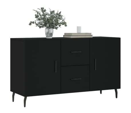 vidaXL Buffet noir 100x36x60 cm bois d'ing&eacute;nierie