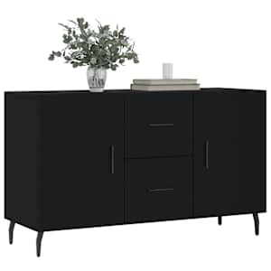 vidaXL Buffet noir 100x36x60 cm bois d'ing&eacute;nierie