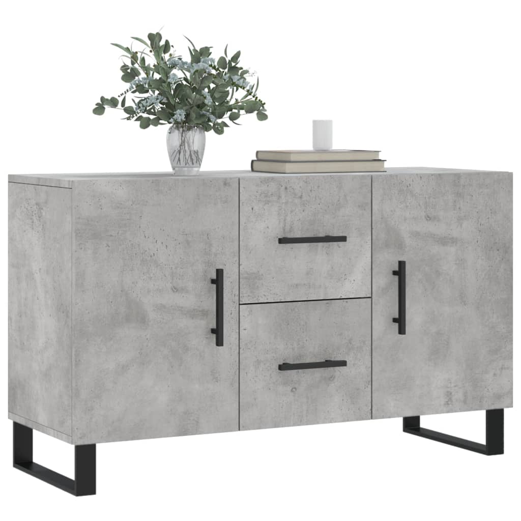 vidaXL Buffet gris béton 100x36x60 cm bois d'ingénierie