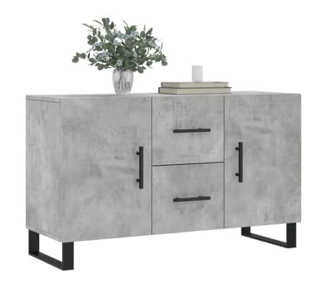 vidaXL Buffet gris béton 100x36x60 cm bois d'ingénierie