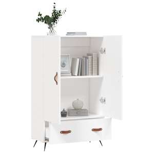 Skříň highboard bílá 69,5 x 31 x 115 cm kompozitní dřevo - obrázek 3