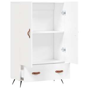 Skříň highboard bílá 69,5 x 31 x 115 cm kompozitní dřevo - obrázek 5