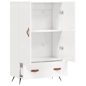 Skříň highboard lesklá bílá 69,5 x 31 x 115 cm kompozitní dřevo - obrázek 5