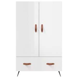 Skříň highboard lesklá bílá 69,5 x 31 x 115 cm kompozitní dřevo - obrázek 6
