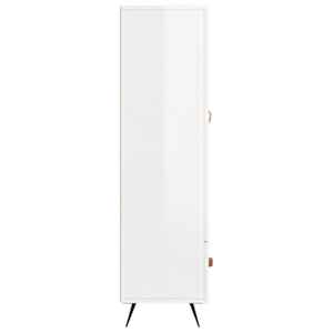 Skříň highboard lesklá bílá 69,5 x 31 x 115 cm kompozitní dřevo - obrázek 7
