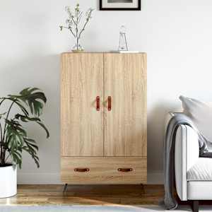 Skříň highboard dub sonoma 69,5 x 31 x 115 cm kompozitní dřevo - obrázek 2