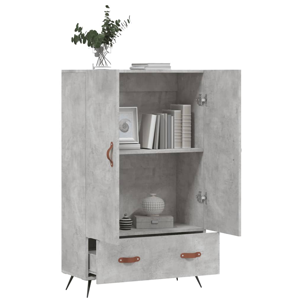 Thumbnail - vidaXL Highboard Betongrau 69,5x31x115 cm Holzwerkstoff