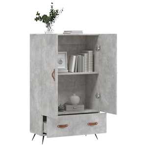 Skříň highboard betonově šedá 69,5x31x115 cm kompozitní dřevo - obrázek 3