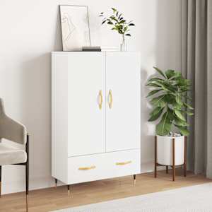 Skříň highboard bílá 69,5 x 31 x 115 cm kompozitní dřevo - obrázek 1
