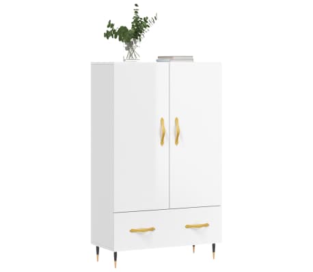 vidaXL Highboard High Gloss White 69.5x31x115 cm Engineered Wood