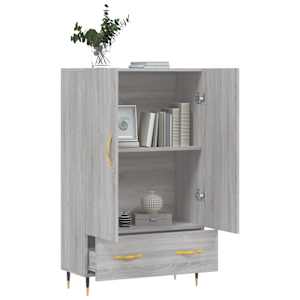Skříň highboard šedá sonoma 69,5 x 31 x 115 cm kompozitní dřevo - obrázek 4