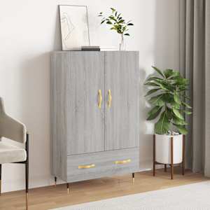 Skříň highboard šedá sonoma 69,5 x 31 x 115 cm kompozitní dřevo - obrázek 1