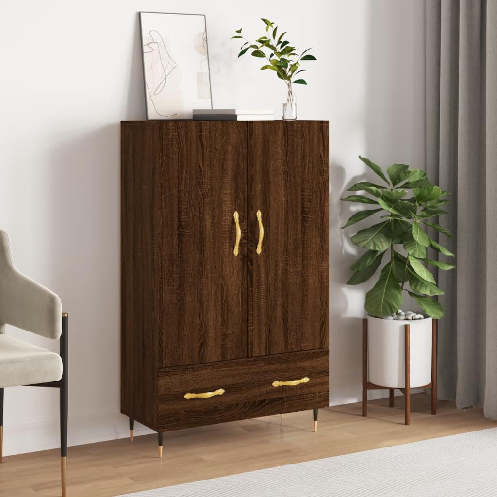 vidaXL Highboard Braun Eichen-Optik 69,5x31x115 cm Holzwerkstoff