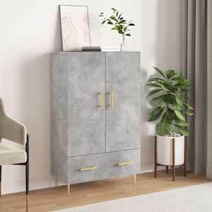Skříň highboard betonově šedá 69,5x31x115 cm kompozitní dřevo - obrázek 1